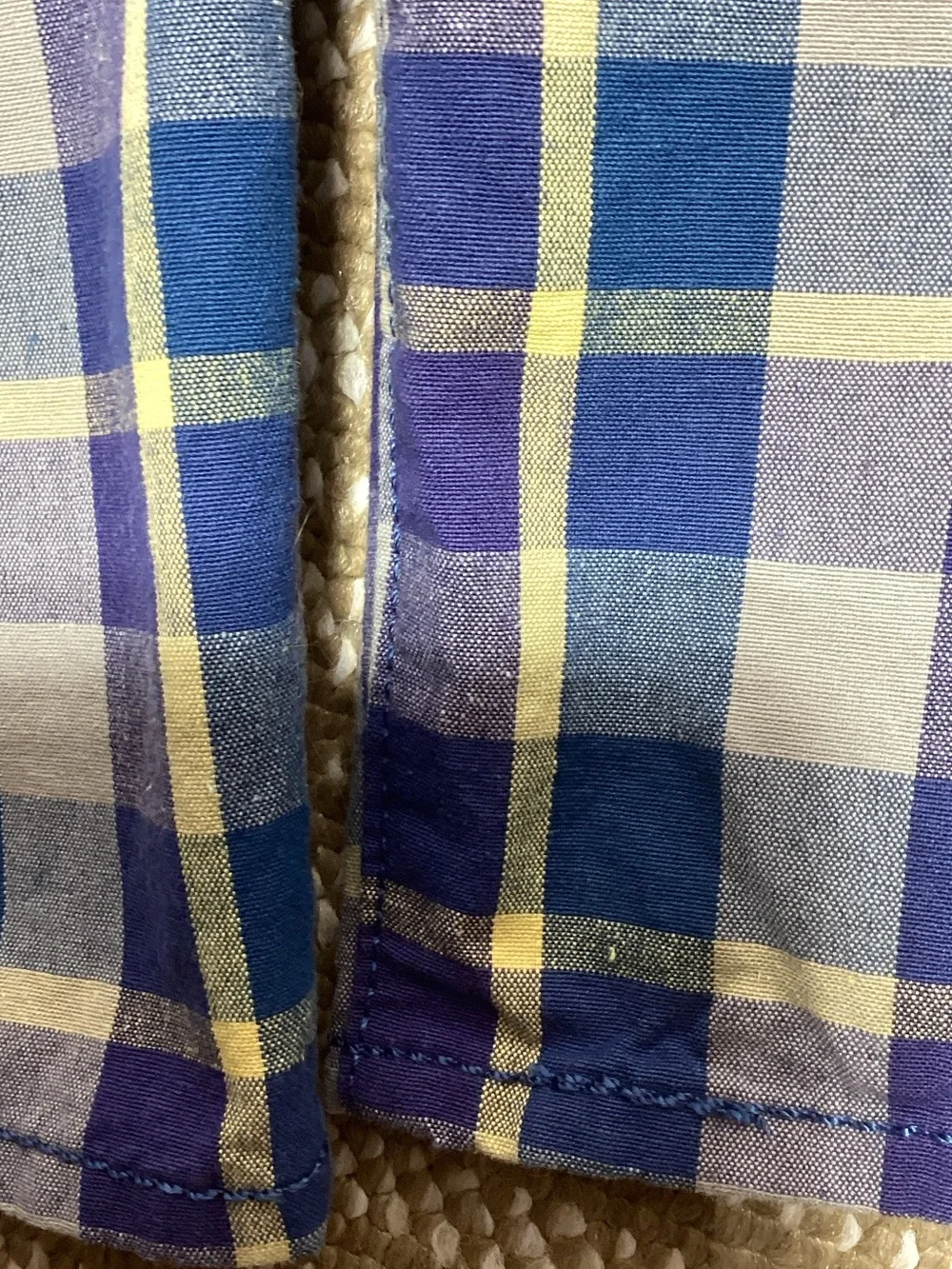 Levi's  504 Size 34 Men's Blue Plaid Shorts